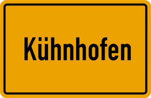 Ortsschild Kühnhofen
