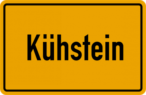 Ortsschild Kühstein, Niederbayern
