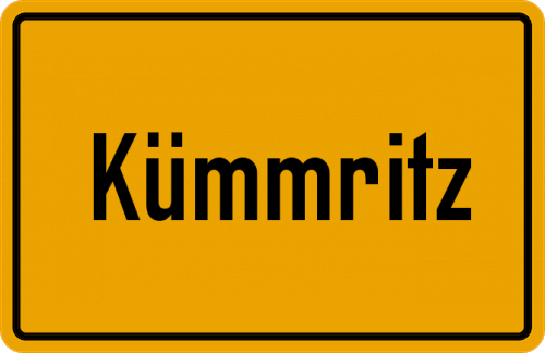 Ortsschild Kümmritz