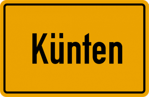 Ortsschild Künten