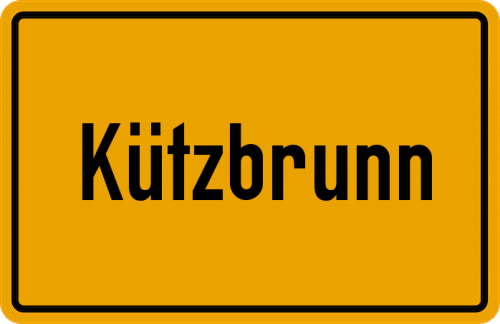 Ortsschild Kützbrunn