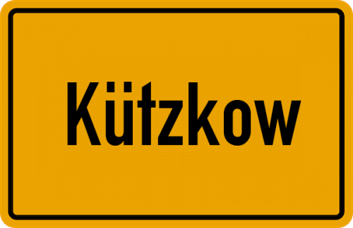 Ortsschild Kützkow