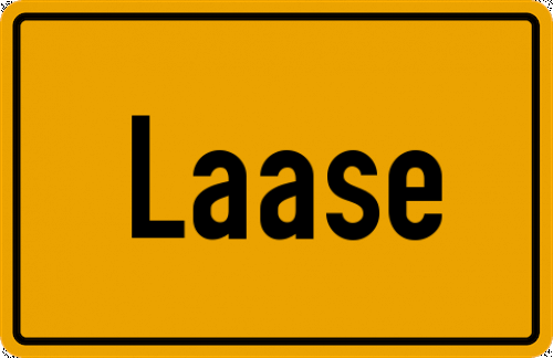 Ortsschild Laase, Kreis Lüchow-Dannenberg