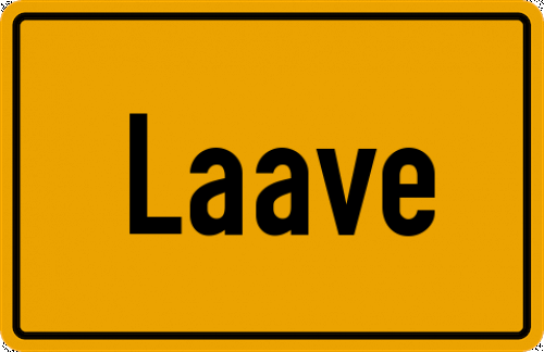 Ortsschild Laave