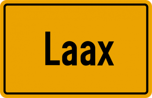 Ortsschild Laax