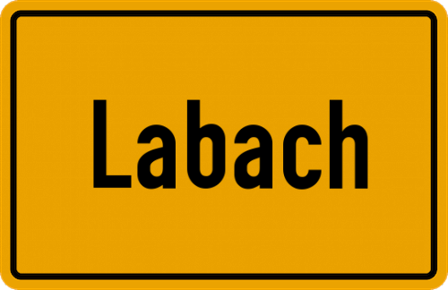 Ortsschild Labach