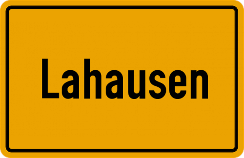 Ortsschild Lahausen