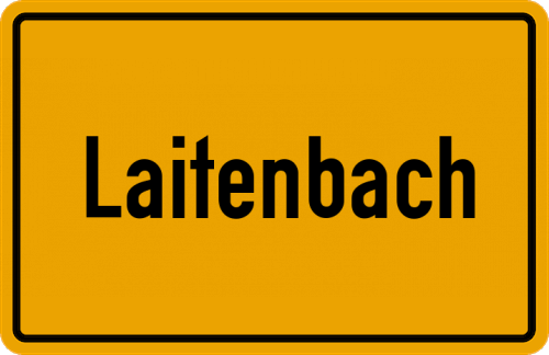 Ortsschild Laitenbach
