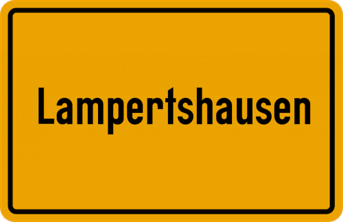 Ortsschild Lampertshausen