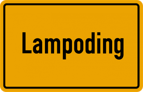 Ortsschild Lampoding