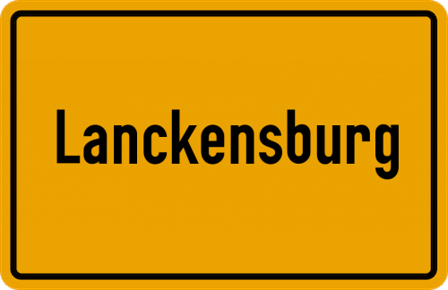 Ortsschild Lanckensburg