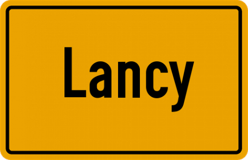 Ortsschild Lancy