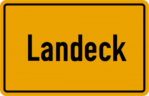 Ortsschild Landeck