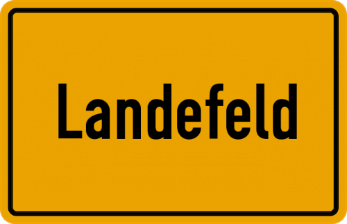 Ortsschild Landefeld