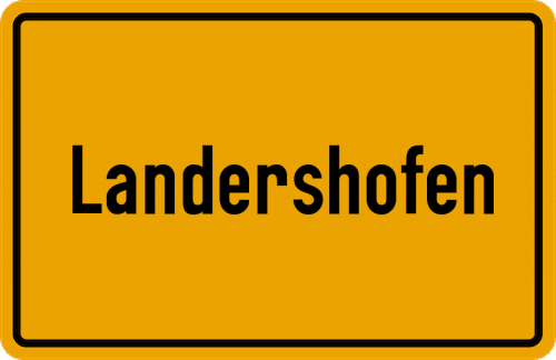 Ortsschild Landershofen, Bayern