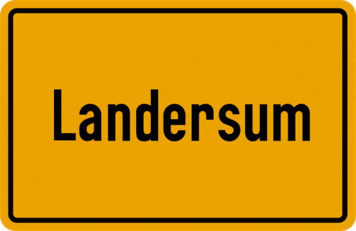 Ortsschild Landersum, Kreis Steinfurt