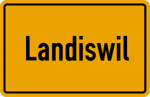 Ortsschild Landiswil
