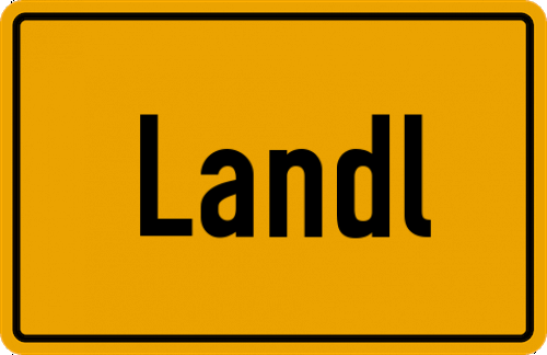 Ortsschild Landl