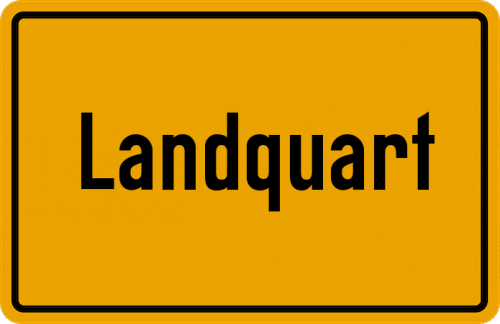 Ortsschild Landquart