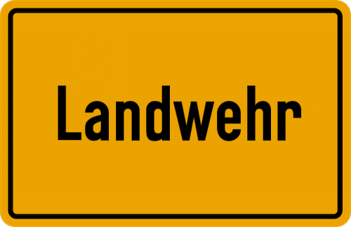 Ortsschild Landwehr, Gemeinde Quarnbek