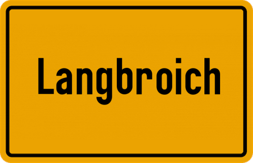 Ortsschild Langbroich