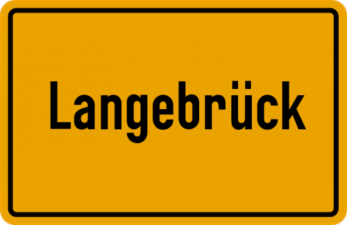 Ortsschild Langebrück