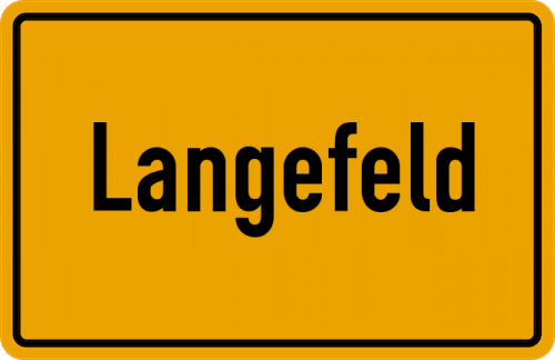 Ortsschild Langefeld