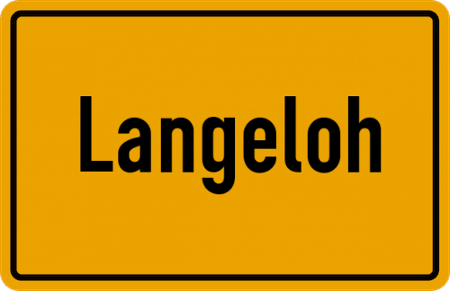 Ortsschild Langeloh
