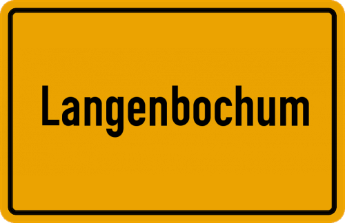 Ortsschild Langenbochum, Westfalen