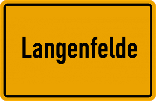 Ortsschild Langenfelde