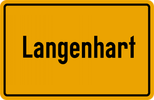 Ortsschild Langenhart