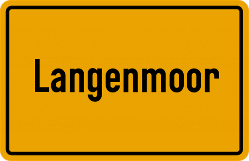 Ortsschild Langenmoor