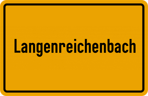 Ortsschild Langenreichenbach