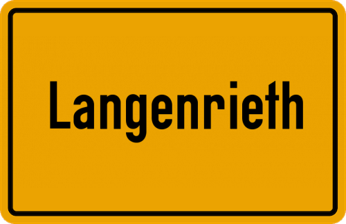 Ortsschild Langenrieth