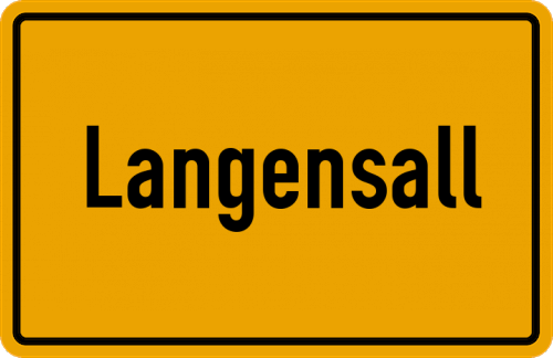 Ortsschild Langensall