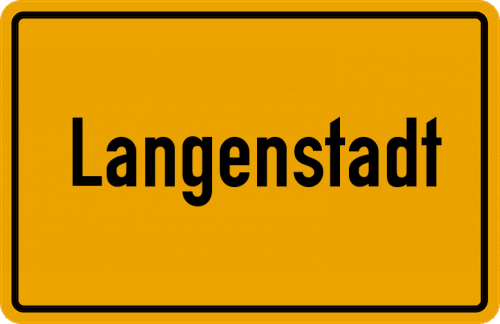 Ortsschild Langenstadt