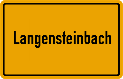 Ortsschild Langensteinbach