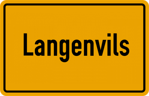 Ortsschild Langenvils