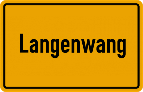 Ortsschild Langenwang, Allgäu