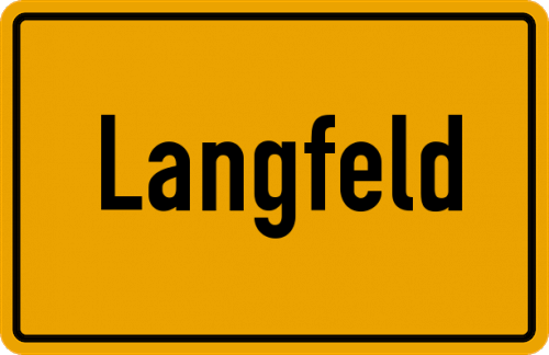 Ortsschild Langfeld