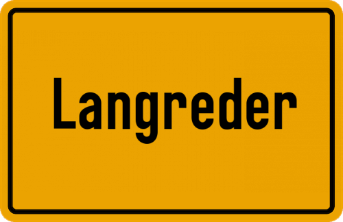 Ortsschild Langreder