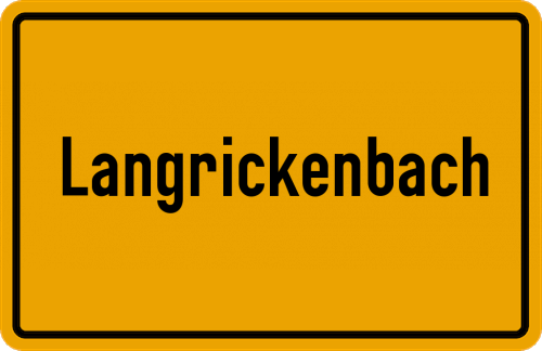 Ortsschild Langrickenbach