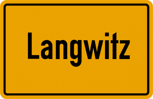 Ortsschild Langwitz