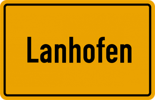 Ortsschild Lanhofen