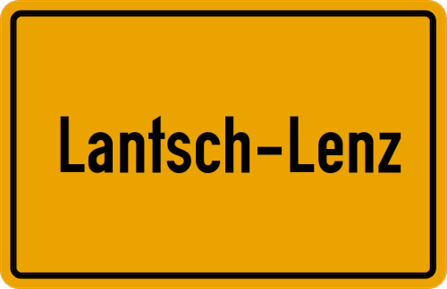 Ortsschild Lantsch/Lenz