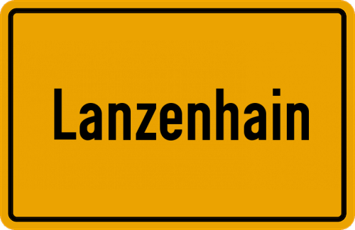 Ortsschild Lanzenhain