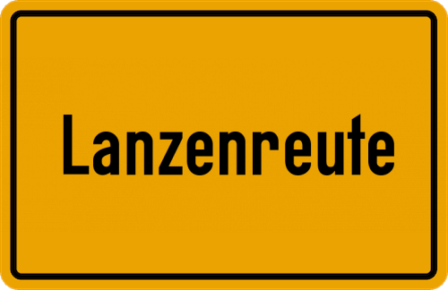Ortsschild Lanzenreute