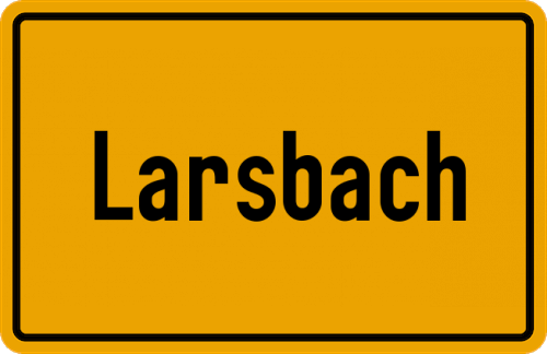 Ortsschild Larsbach
