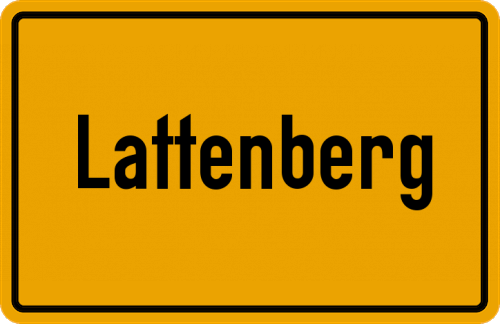 Ortsschild Lattenberg