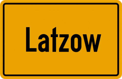 Ortsschild Latzow